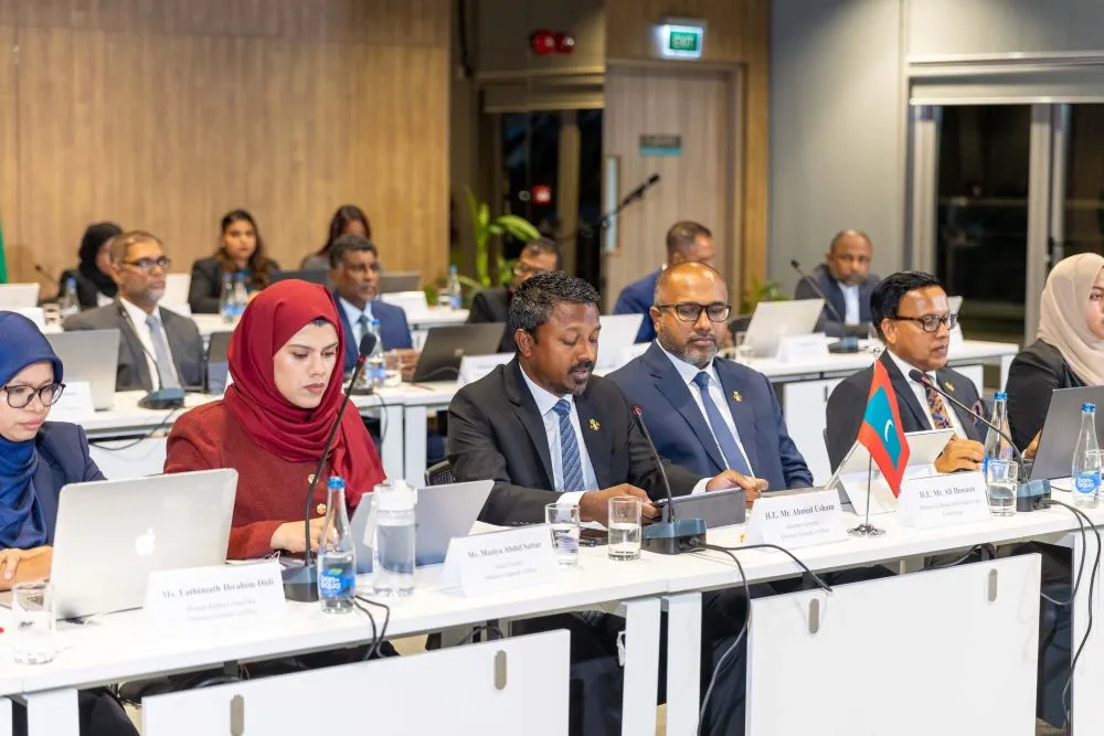 Maldivian delegation at  review session conducted by the UN Committee on the Elimination of Racial Discrimination (CERD)