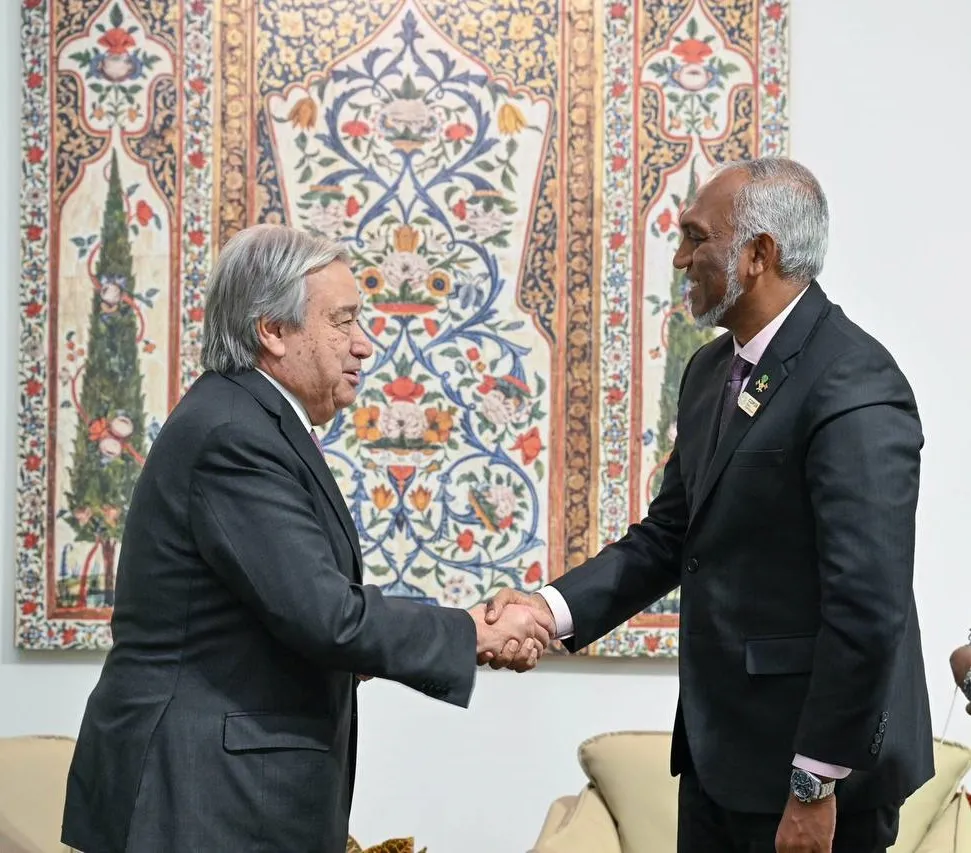 President Dr. Muizzu and António Guterres, United Nations Secretary General (Photo/President's Office)