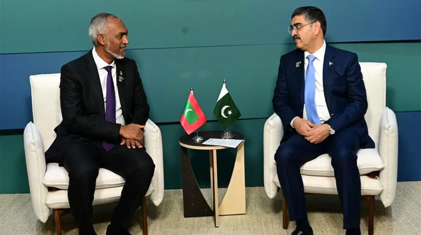 President Muizzu and Pakistan's Caretaker Prime Minister, Anwaar-ul-Haq Kakar