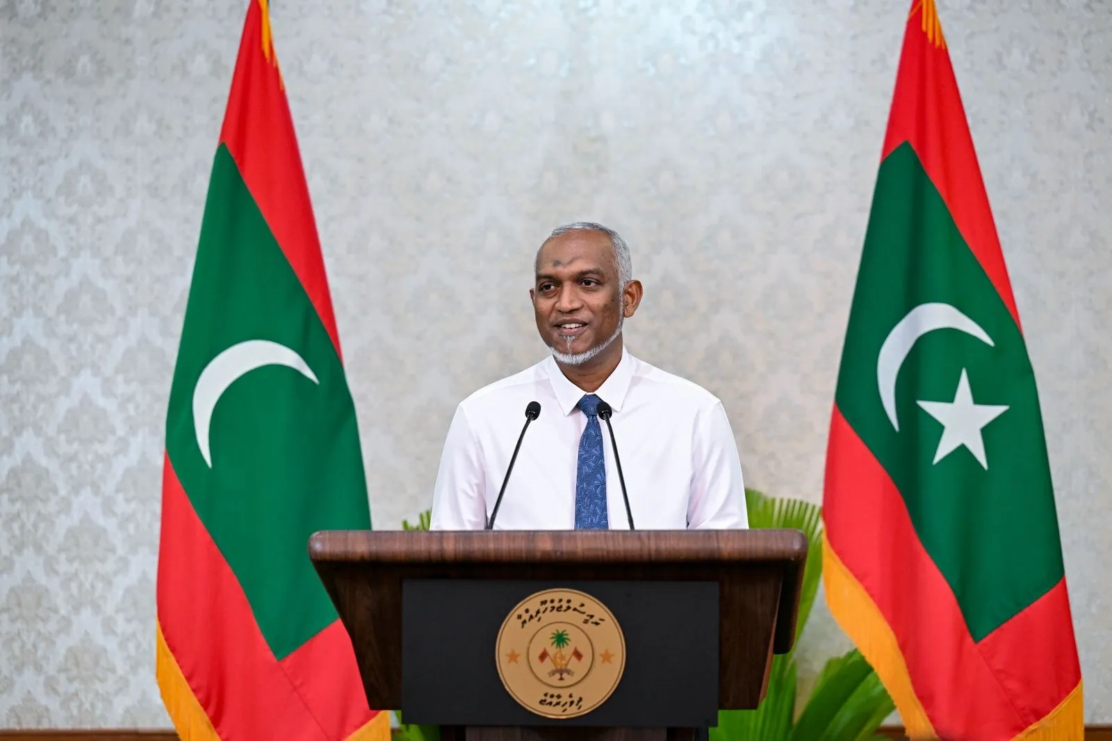 President Dr. Muizzu during press conference (Photo/President's Office)