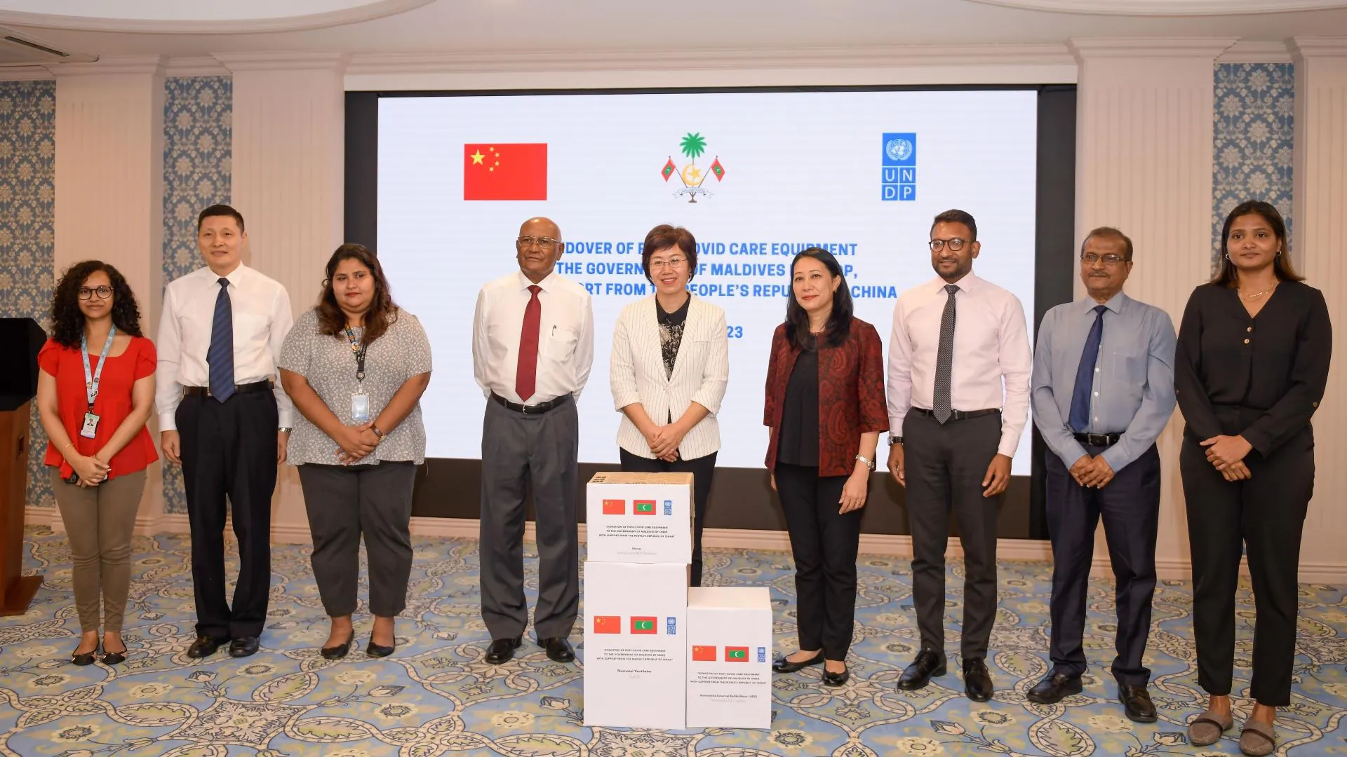 China and UNDP jointly donate health sector goods to Maldives