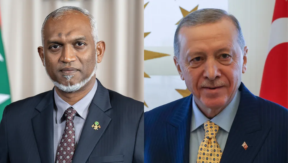 President Dr. Muizzu (Left) and Türkiye President Recep Tayyip Erdoğan