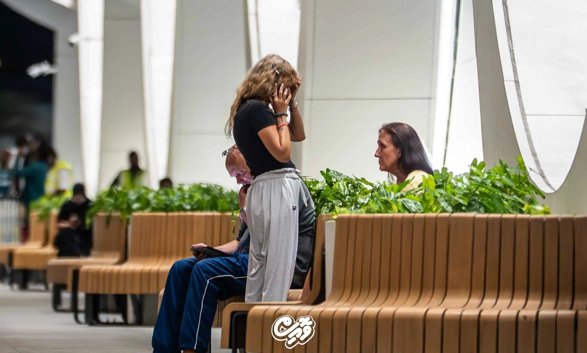 Passengers waiting at the terminal following flight disruptions (Photo/Voice)