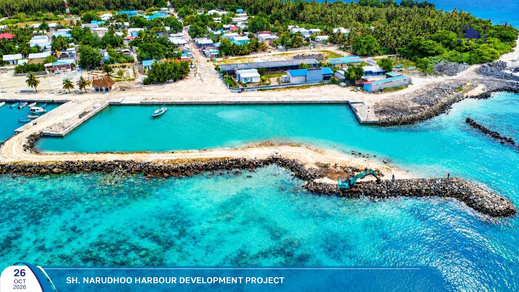 ނަރުދޫ ބަނދަރުގެ 67 އިންސައްތަ މަސައްކަތް ނިމިއްޖެ، ހިލަ ޖެހުމުގެ މަސައްކަތްް ކުރިއަށް