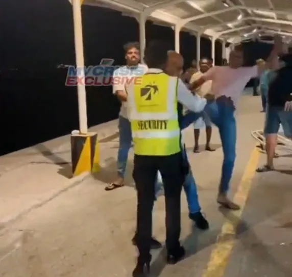 Screenshot of taxi queue altercation at VIA