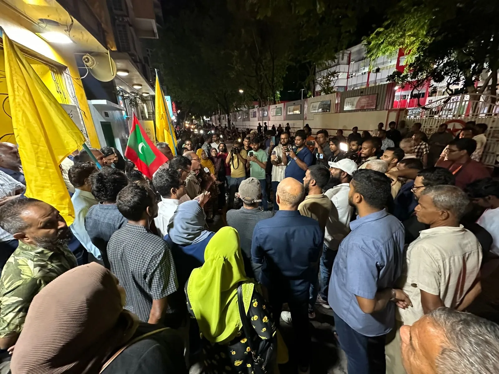 During the rally last night (Photo/MDP)