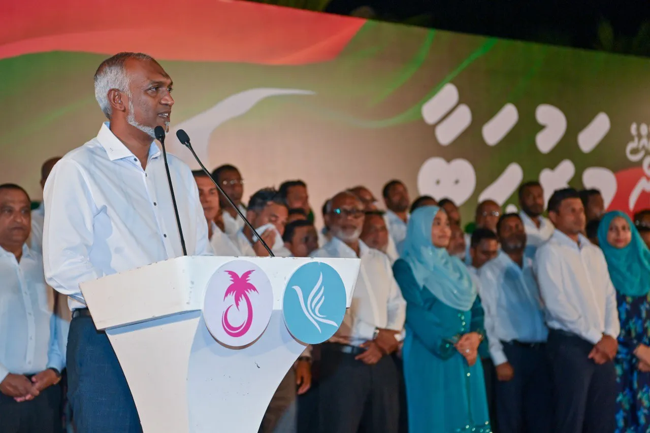 President Dr. Muizzu speaking at last night’s event