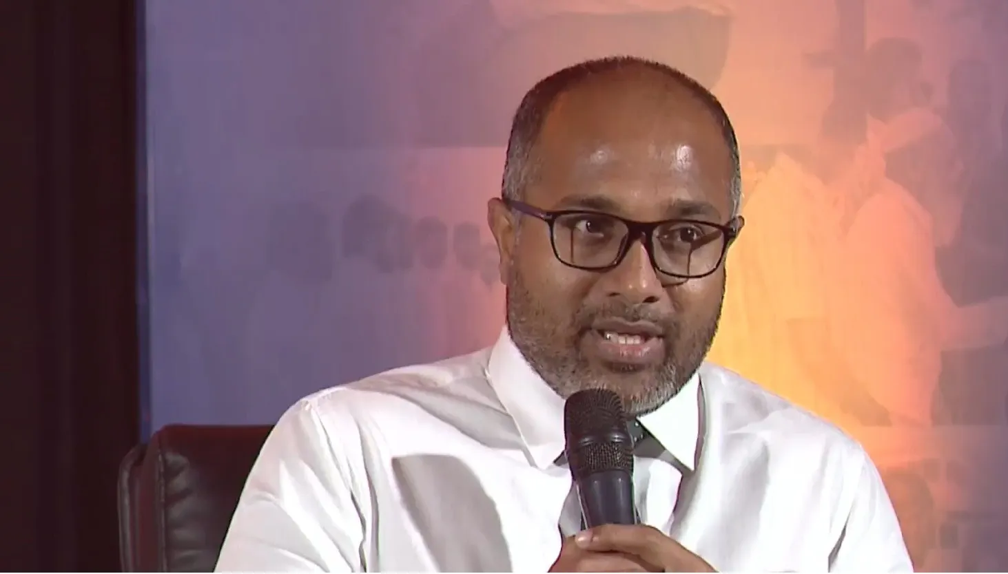 Home Minister Ali Ihusaan at Presidential address forum