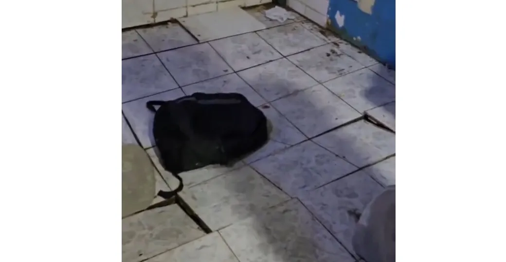 Portion of the floor tiles sunken in M. Lucky Heaven