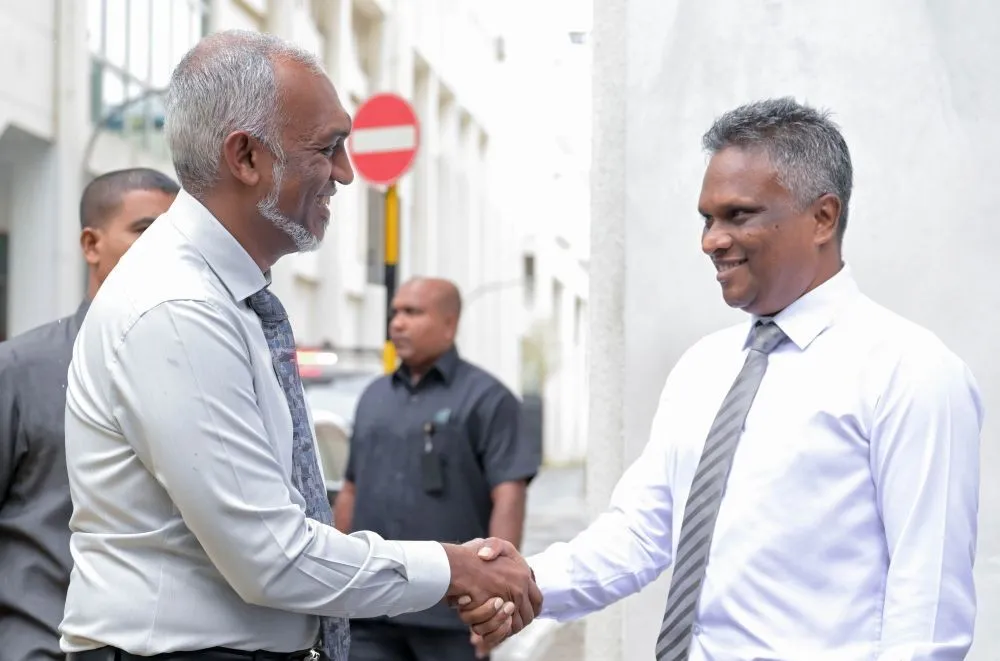 President Dr. Mohamed Muizzu and Malé City Mayor Adam Azim (Photo/President's Office)