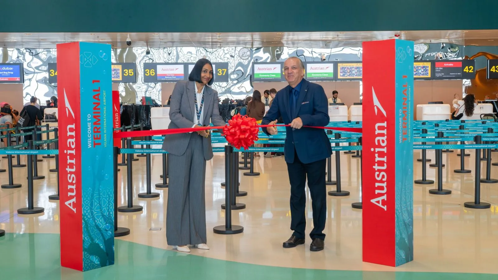 Austrian Airlines begins operations at VIA’s new terminal (Photo/MACL)