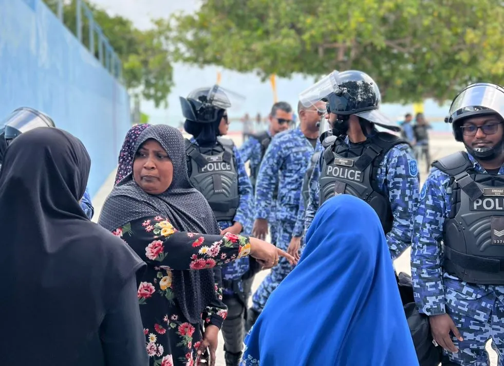 protest in Guraidhoo