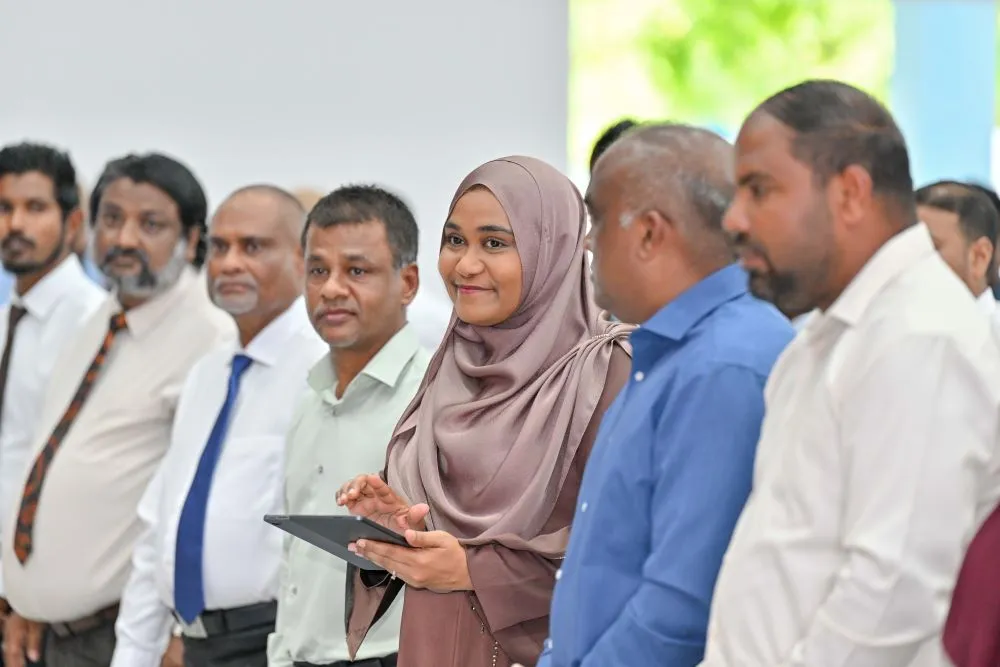 Madam Saajidha at dialysis centre opening event today (Photo/President's Office)