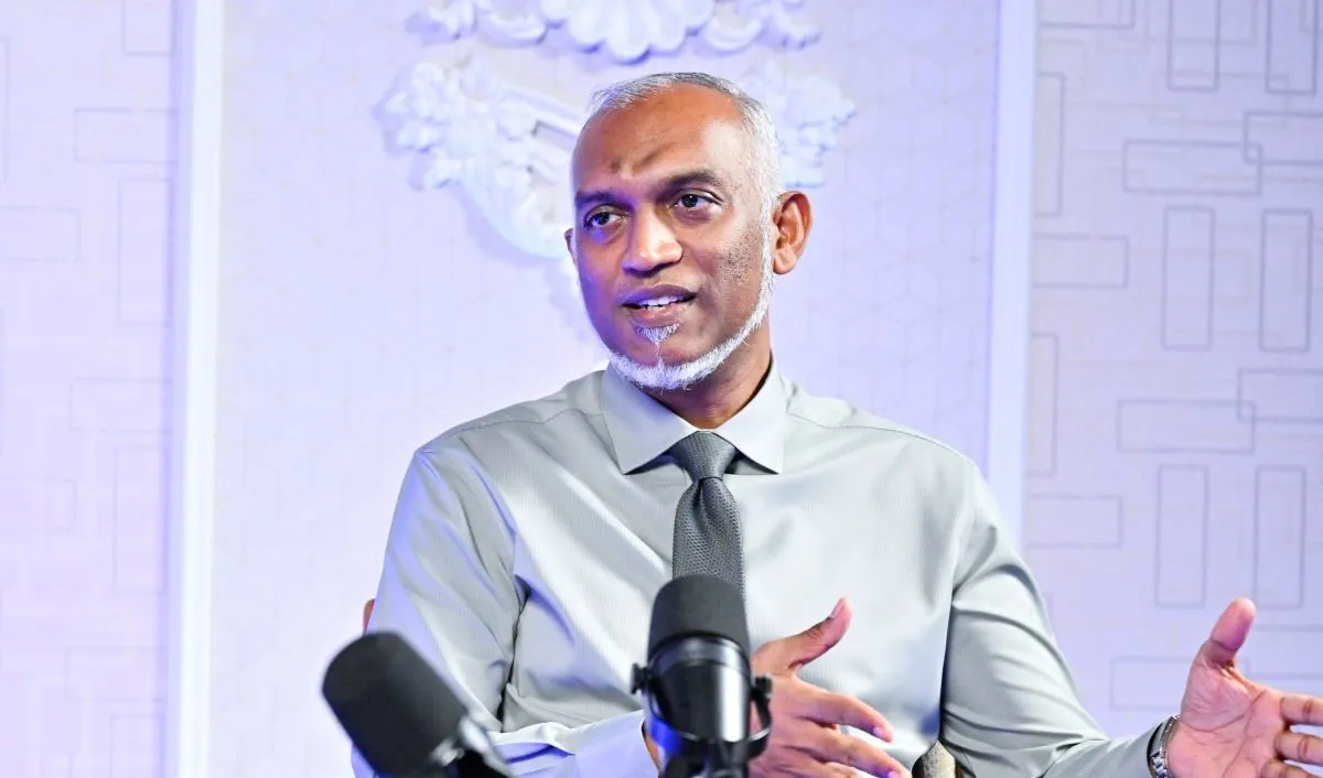 President Dr. Muizzu speaking in the podcast (Photo/President's Office)