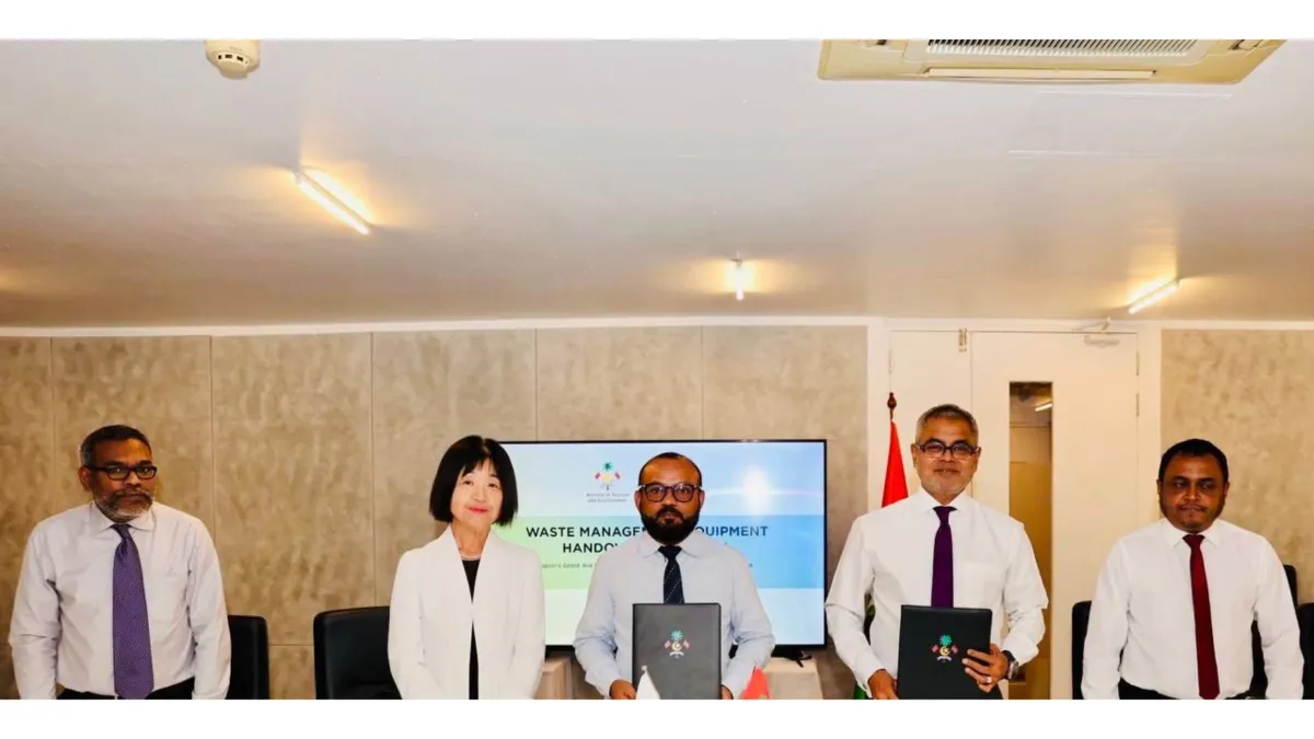 During the equipment handover ceremony today (Photo/ Embassy of Japan in Maldives)