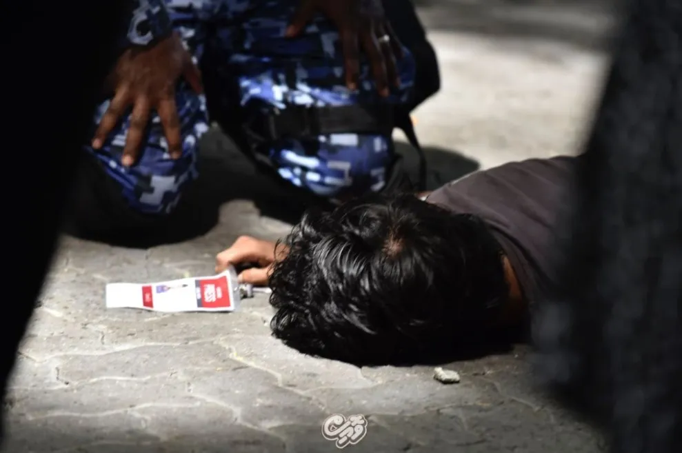 A journalist who injured whilst covering the opposition's protest---Picture: Voice