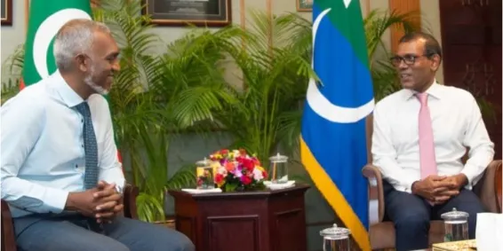 ޑިމޮކްރެޓްސް ޑރ.މުޢިއްޒަށް ތާޢީދު ކުރީ މި ދެކޭ ސުލްޙަވެރި އިންޑިއާ ކަނޑުގެ ތަސައްވަރު ފެންނާތީ: ކުރީގެ ރައީސް ނަޝީދު