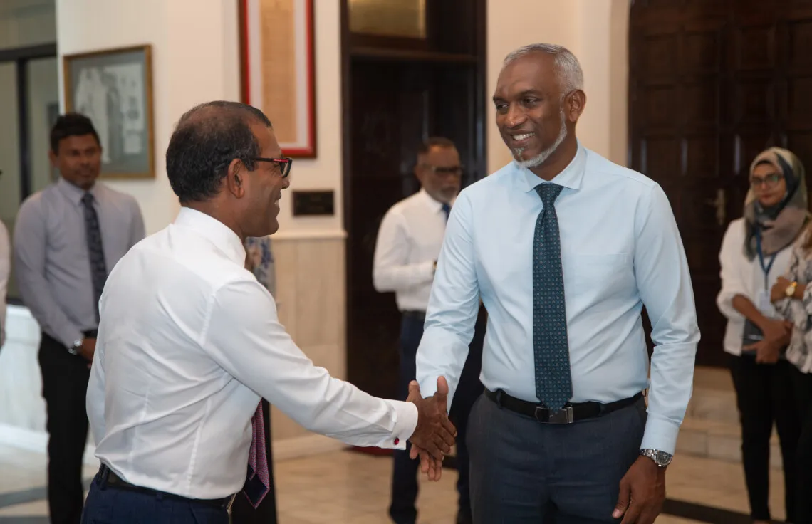 ރާއްޖެއާ އިންޑިއާގެ ގުޅުން އިޢާދަކުރުމުގައި ދެ ގައުމުގެ ވެރިންގެ ކެތްތެރިކަމަށް ނަޝީދުގެ ތަޢުރީފް