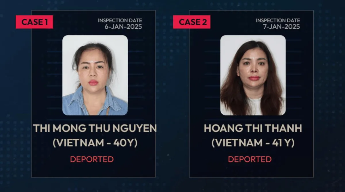 Foreign women that were deported (Photo/Maldives Immigration)