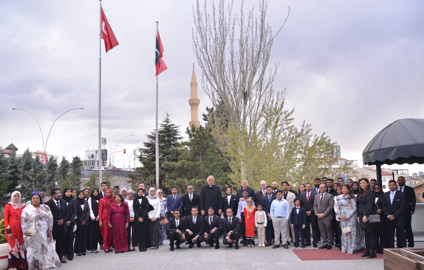Flag hoisting ceremony held in Ankara today (Photo/Foreign Ministry via X)