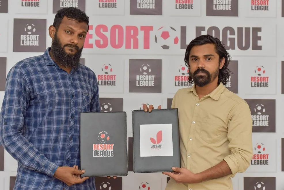 Ismail Mufeed public relations for Resort League and Hassan Ali, the Male' Area Head for Jozy mv