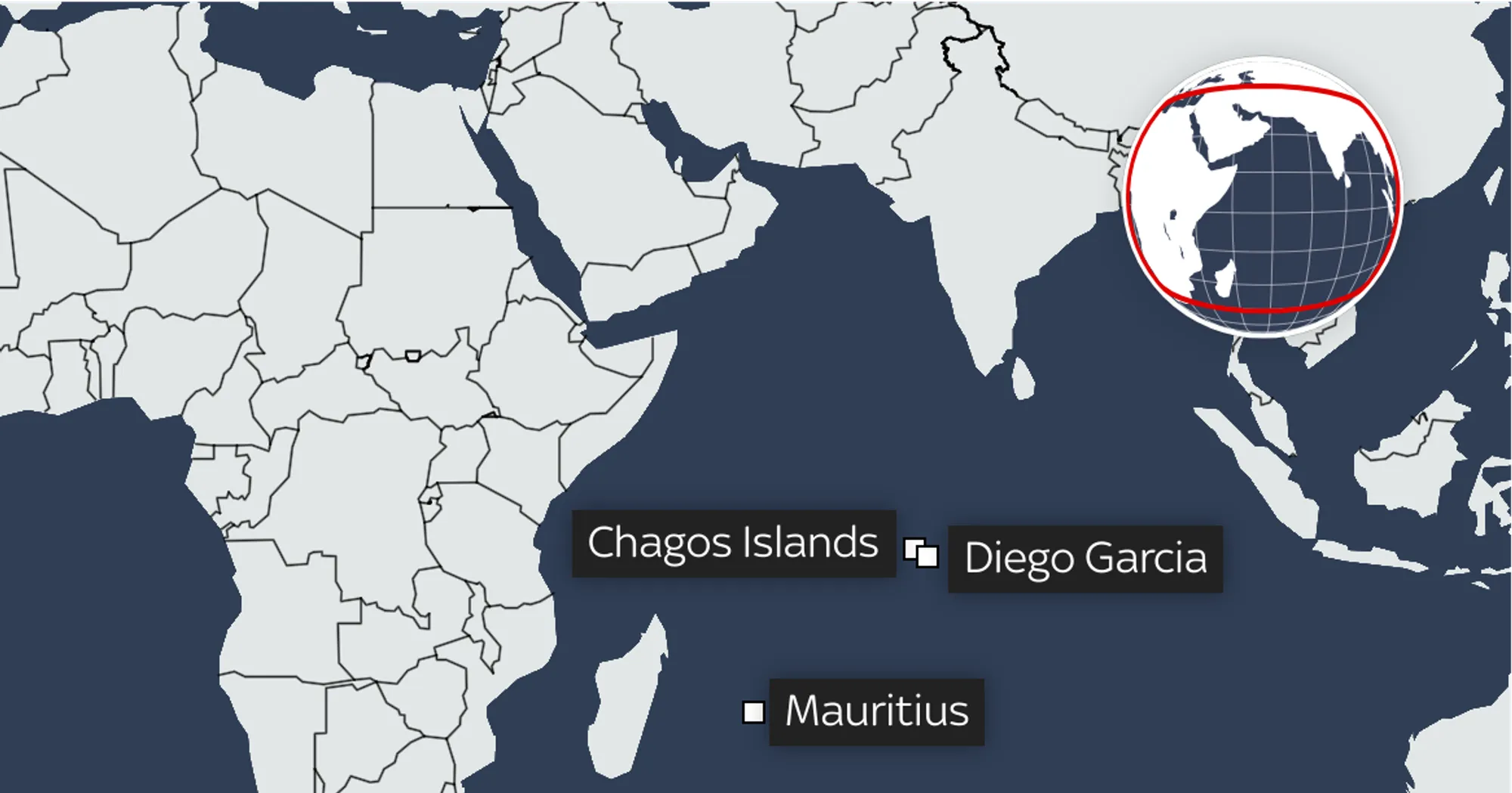 Diego Garcia in Chagos Archipelago (Photo/Sky News)