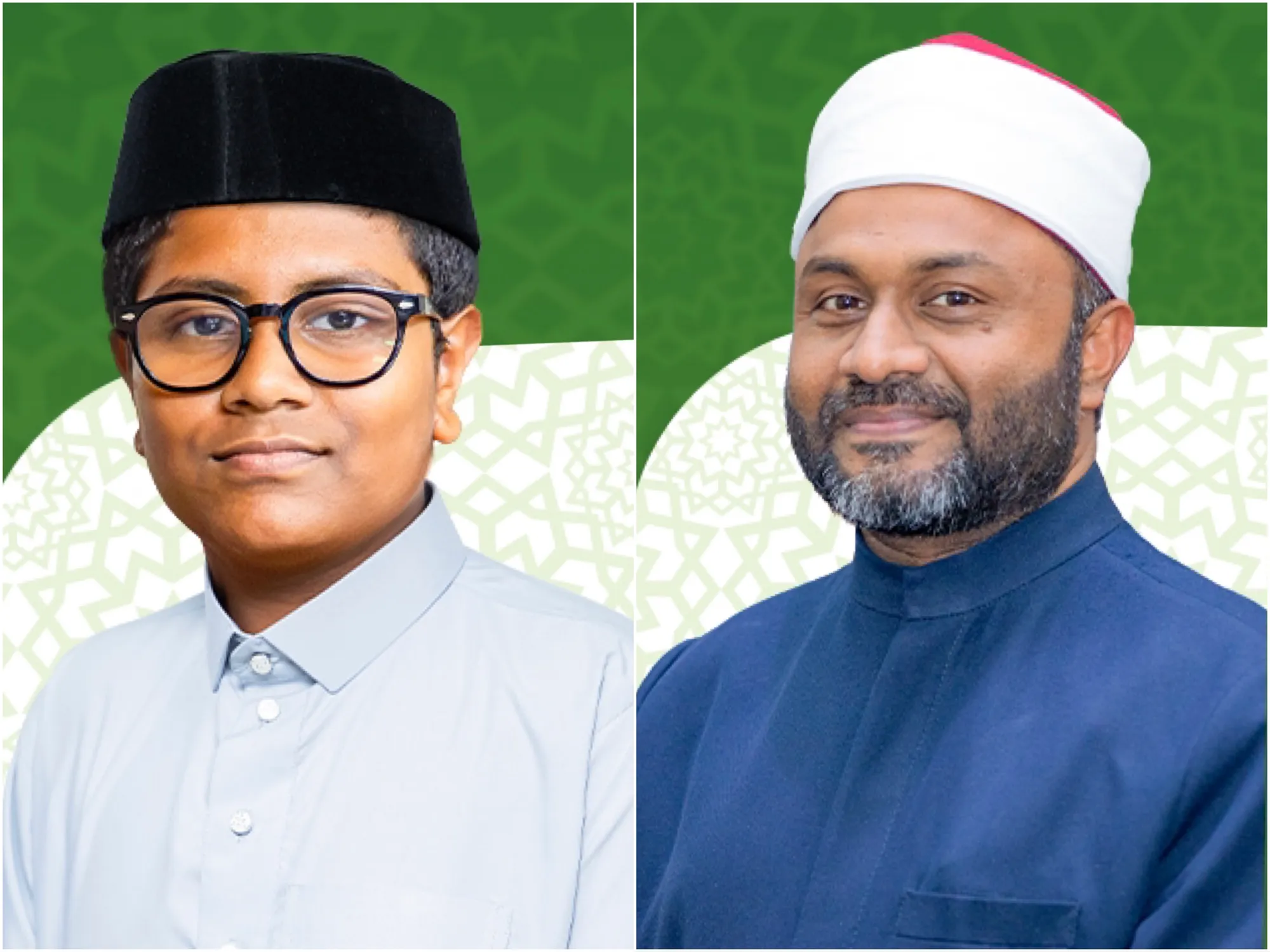 ހުޅުމާލެ ރަޝީދު މިސްކިތުގައި އިމާމުވެ ތަރާވީހާ ދަމު ނަމާދު ކުރައްވާ ޝަހީމްގެ ދެބަފައިން