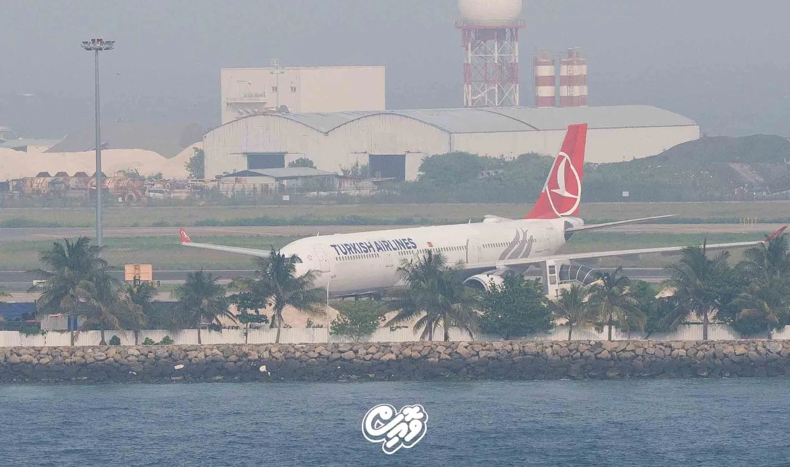Turkish Airline flight parked in VIA (Photo/Voice)