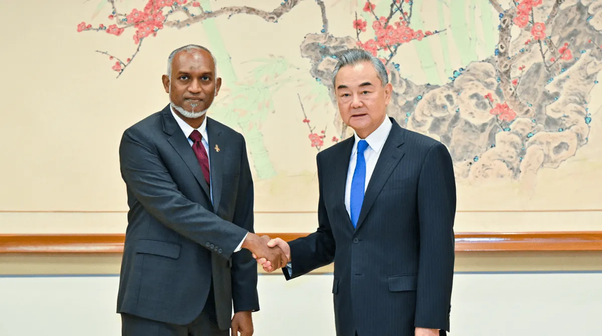 President Dr. Mohamed Muizzu met with His Excellency Wang Yi (Photo/President's Office)