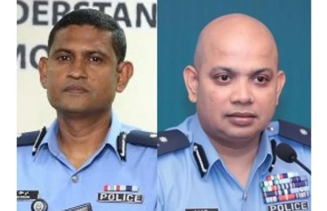 މުއްދަތު ހަމަވިއިރު ޕޮލިސް ކޮމިޝަނަރުގެ މަޤާމަށް ކުރިމަތިލީ ޝުޖާއާއި ނަވީން!