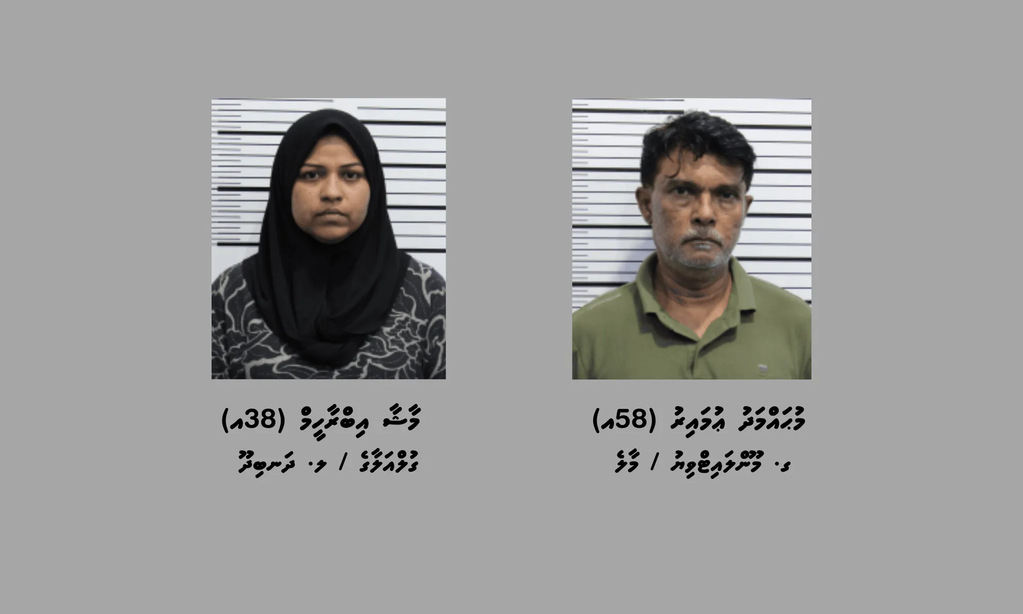The two arrested (Photo/Maldives Police)