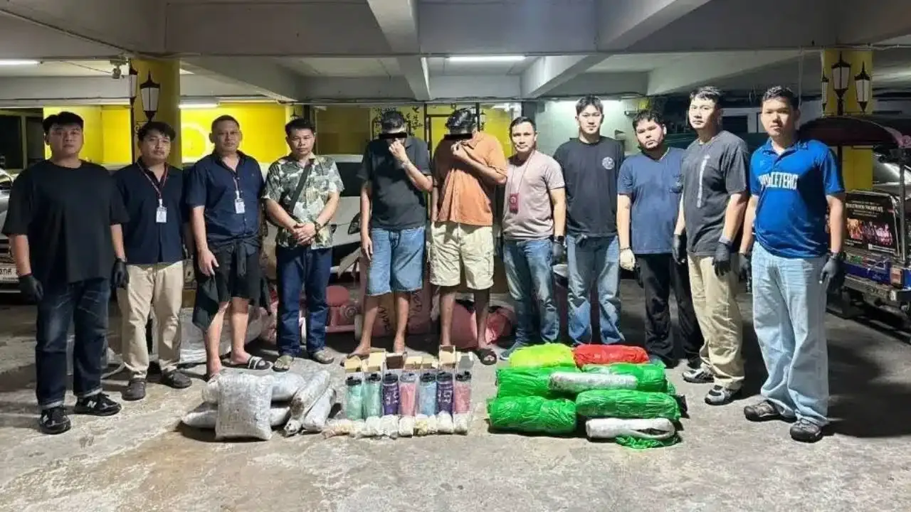Maldivian men arrested in Thailand photographed in the bust; Photo / Thai Police