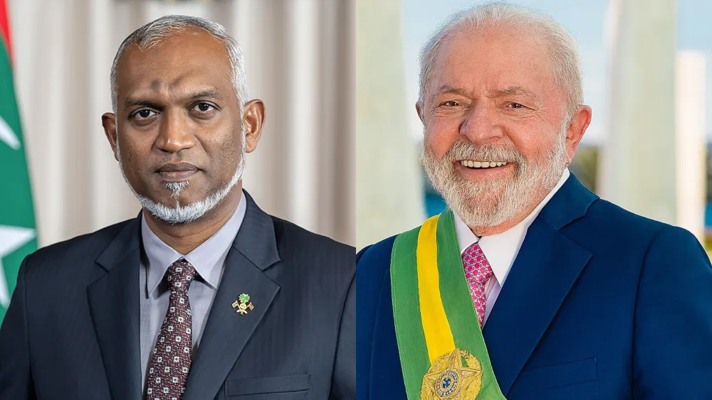 President Dr Mohamed Muizzu (Left) and Brazilian President Luiz Inácio Lula da Silva (Left)