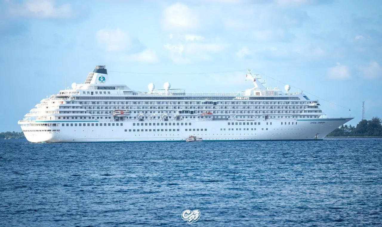 MS Crystal Symphony cruise ship in Maldives (Photo/Voice)