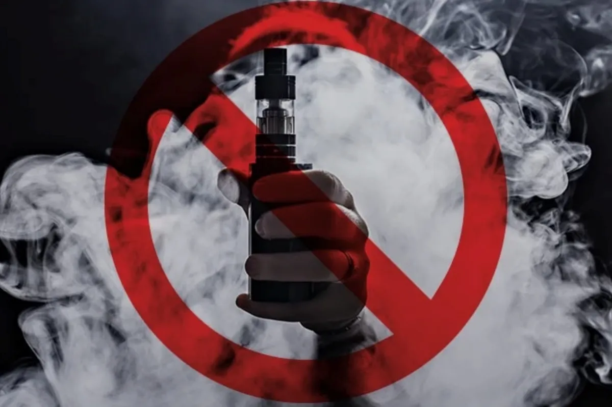 Picture showing that vape is illegal