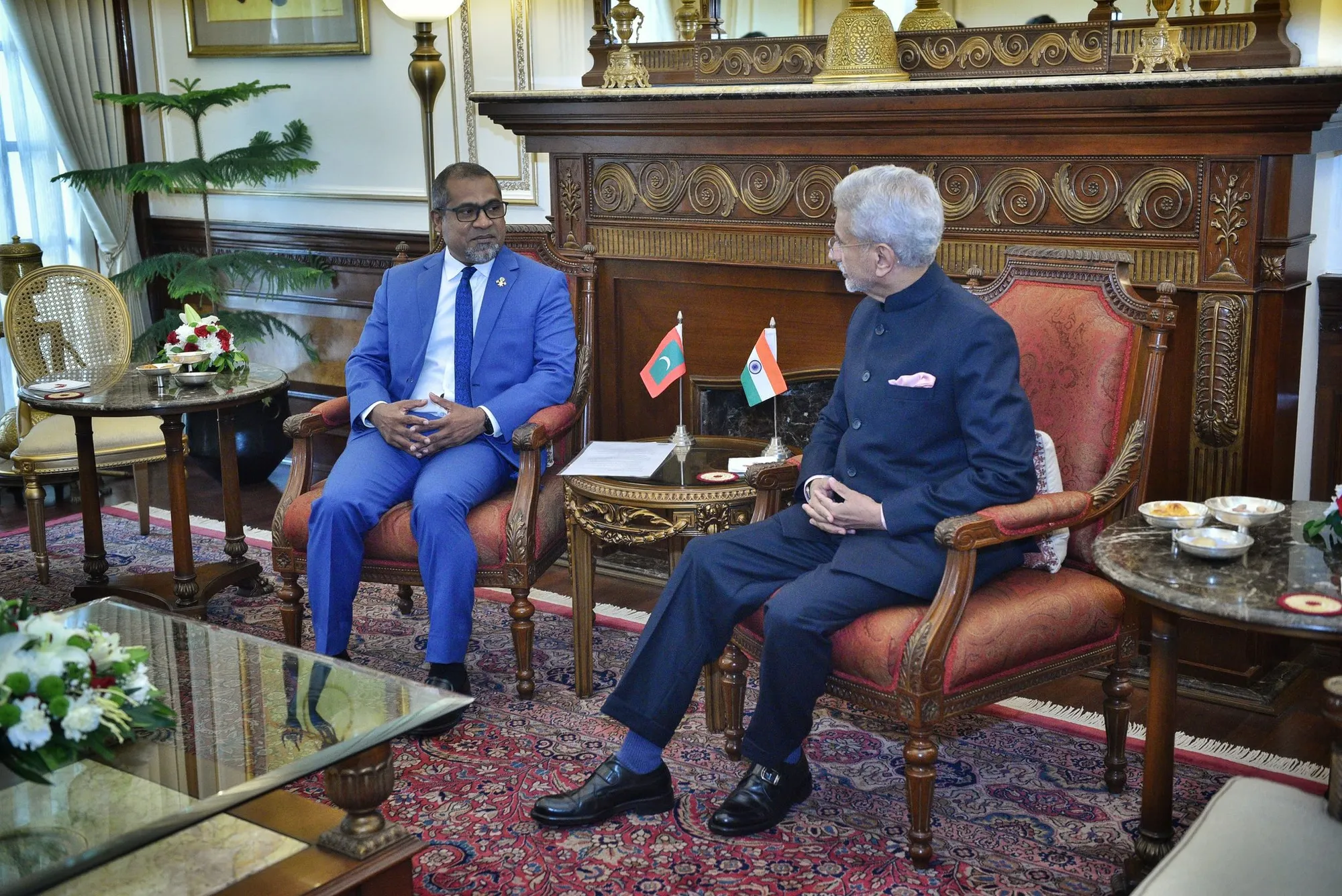 Meeting of Minister Dr. Khaleel and India's External Affairs Minister Dr. S. Jaishankar (Photo/Ministry of Foreign Affairs)