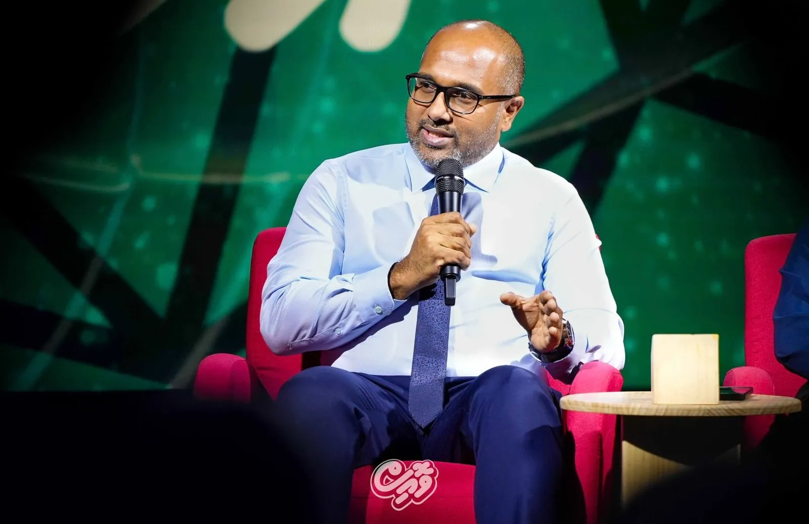 Minister of Homeland Security and Technology Ali Ihusaan at ‘Ahaa’ forum last night (Photo/Voice)