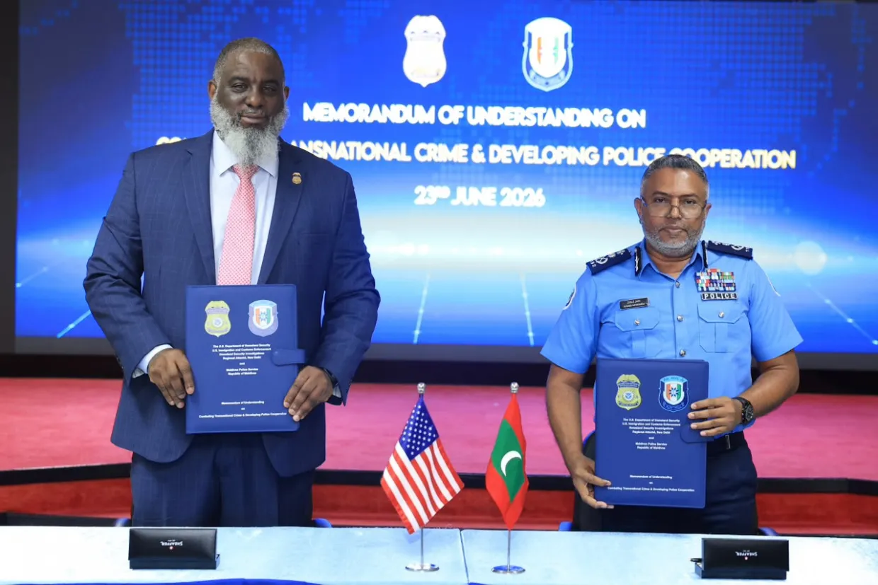From the agreement signing (Photo/Maldives Police Service)