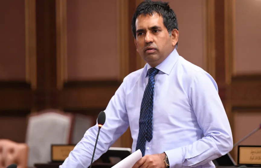 Member Saeed speaking at People's Majilis