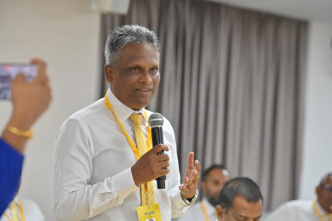 Mayor Adam Azim speaking at the conference today (Photo/MDP)
